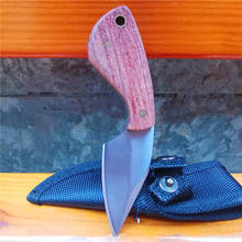 Прямой нож, фиксированные ножи, стальная головка + твердая деревянная ручка, спасательный нож, инструменты, тактические походные охотничьи карманные ножи 2024 - купить недорого