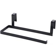 Soporte para pañuelos de cocina, portarrollos de papel higiénico para baño, armario de cocina, gancho para puerta, negro 2024 - compra barato