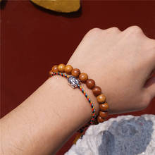 Tibetan Buddhist Lucky Woven Amulet Tibet Cord Bracelets & Bangles For Women Men Handmade Rope Buddha Wooden Healing Bracelet 2024 - buy cheap