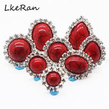 LkeRan 2020 NEW 10Pcs Red Agate Rhinestone Acrylic Buttons Multiple sizes Flat Back Wedding Invitation Decor Accessories 2024 - buy cheap