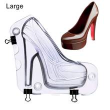 Silicone Fondant Mold 3D Woman High Heel Shoe Chocolate Fondant Mold With 2 Clips Candy Cake Decoration Molds Pastry Baking Tool 2024 - buy cheap