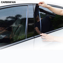 6 pçs estilo exterior do carro espelho preto b + c coluna janela pilar guarnição decoração adesivo para mitsubishi outlander/asx 2013-2020 2024 - compre barato