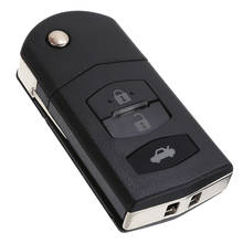 Funda plegable para llave de coche MAZDA, accesorio con 3 botones para mando a distancia, 2, 3, 5, 6, RX8, MX5 2024 - compra barato