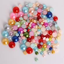 50-1000pcs 1.5mm-14mm Mix Colors Flatback ABS Imitation Pearl Beads Resin Cabochons For Jewelry Making DIY Accessories 2024 - buy cheap