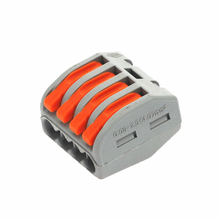 10Pcs 222-414 Wiring Cable Connector 32A/250V Conductor Terminal Block Threader Splitter 0.08-2.5mm PCT-214 2024 - buy cheap