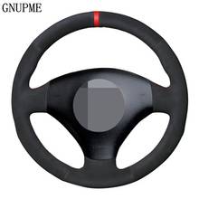 Cubierta de gamuza negra para volante de coche, cosida a mano para Audi A2 8Z A3 8L Sportback A4 B6 Avant A6 C5 A8 D2 TT 8N S3 S4 RS 4 RS 6 2024 - compra barato