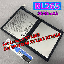 Bateria original 3000mah bl265 para lenovo xt1662, para moto m xt1662 xt1663, baterias de alta qualidade 2024 - compre barato