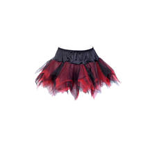 Plus Size Petticoat Skirts Gothic Women Pettiskirt Burlesque Red & Black Mesh Sexy Micro Mini Tutu Skirt 2024 - buy cheap