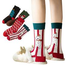 Cotton Christmas Socks Unisex Women  Cute Santa Claus Snowman Snowflake Cotton Socks New Year Santa Claus Christmas  Socks 2024 - buy cheap