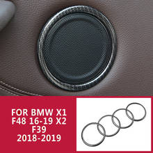 pcmos Carbon fiber Dashboard Audio Speaker Cover For BMW X1 F48 2016-2019 X2 F39 2018-2019 Interior Mouldings Stickers New Parts 2024 - buy cheap