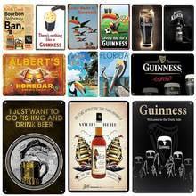 Famous Brand Wine Beer Vintage Tin Sign Indoor Wall Sticker Decor For Bar Pub Metal Plaques Iron Plate Poster Decoration 20X30CM 2024 - buy cheap