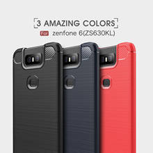 Мягкий чехол для ASUS Rog Phone 3 II Zenfone 6 5 MAX Pro M1 ZS661KS ZS660KL ZB553KL ZB601KL ZB620KL, противоударный чехол из углеродного волокна 2024 - купить недорого