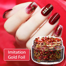 Imitation Gold Foil Flakes Red Gold Leaf Flakes for Nail Decoration Painting DIY Arts Crafts Colorful All Home decoration 2024 - buy cheap