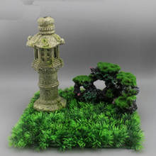 1/6 ° modelo de moagem de pedra estilo japonês lâmpada de parede suspensa do templo clássico 2024 - compre barato