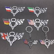 Pegatina para motocicleta, insignia DE coche, emblema, para V8, USA, Fr, DE UK, IT Flag, Toyota, Chevrolet, Cherokee, bmw, 10 Uds. 2024 - compra barato