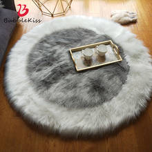 Bubble Kiss Carpet for Living Room Round Splicing Color Plush Fur Carpet Soft Home Bedroom Decor Fluffy Water Absorption Rug 2024 - buy cheap