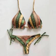 Bikini con Push-up para mujer, traje de baño Sexy, ropa de playa, traje de baño Bandage, conjuntos de Bikini brasileño S ~ L 2020 2024 - compra barato