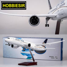 1/130 Scale 43cm Airplane Boeing 787 B787 Aircraft American United Airlines Model W Lighted wheel landing gear Diecast Toy 2024 - buy cheap