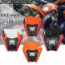 12V LED Motocross Dual Sport E8 Emark Headlight for SX-F SX EXC XC-W XC-F WR DRZ KLX KX YZ F Dirt Bike Fairing Mask Lamp 2024 - buy cheap
