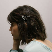 Horquilla de serpiente chapada en plata para mujer, pasador elegante de aleación, accesorios para el cabello, horquilla con estilo, bisutería para mujer 2020 2024 - compra barato