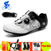 Сверхлегкий самозапирающийся шоссейном велосипеде обувь SPD-SL педали гоночный дорожный велосипед текстильные туфли на плоской подошве, мужские Профессиональный езда на велосипеде спортивная обувь 2024 - купить недорого