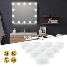 Espejo de maquillaje profesional con luz LED, retroiluminado completo, USB, Dimmble, luces de tocador de Hollywood, lámparas de pared 2024 - compra barato