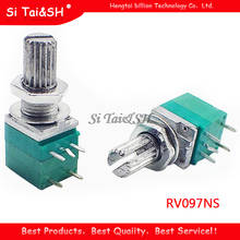 5pcs RV097NS 5K 10K 20K 50K 100K 500K with a switch audio 5pin shaft 15mm  amplifier sealing potentiometer 2024 - buy cheap