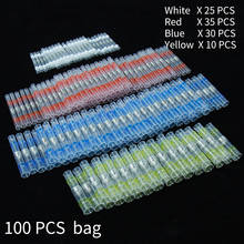 100pcs box waterproof solder ring heat shrinkable intermediate terminal solder sleeve terminal 2024 - buy cheap