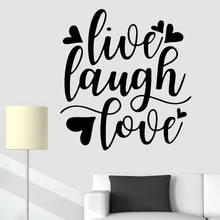 Pegatinas de pared con citas motivacionales, calcomanía de vinilo con frase Love Live Laugh, decoración moderna inspiradora para el hogar, decoración extraíble para dormitorio 2024 - compra barato
