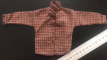 1/6 escala xadrez camisa longo mangas compridas modelo de roupas para 12in action figure coleção brinquedo 2024 - compre barato