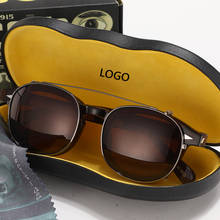 Солнцезащитные очки-клипсы для мужчин и женщин, винтажные поляризационные, с ацетатной оправой 2024 - купить недорого
