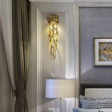 Lámpara de pared LED de cobre de lujo para decoración del hogar, iluminación de Interior para sala de estar, dormitorio, mesita de noche, estilo nórdico 2024 - compra barato