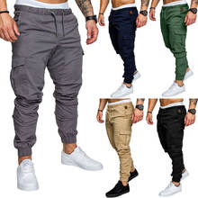 Men Pants Multi-pocket New Fashion Men Jogger Pants Men Fitness Bodybuilding Gyms   Pants For Runners Clothing Sweatpants 2024 - buy cheap