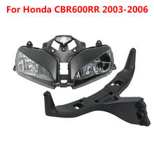 Передняя фара мотоцикла и верхняя обтекаемая подставка для Honda CBR600RR CBR 600RR 03-06 2024 - купить недорого