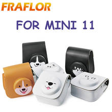 For Polaroid Camera For Fuji Fujifilm Instax Mini 11/9/8 PU Leather Cute Cartoon Dog Cat Camera Bag Case Cover Pouch Protector 2024 - buy cheap