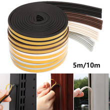 Hot 5/10m D/E/P/I Type Self Adhesive Window Door Seal Strip Foam Draught Excluder Dustproof Noise Insulation Anti Collision Tape 2024 - buy cheap