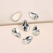 6A Quality Strass Sewing Stones Tear Drop Sew On Rhinestones For Dress decoration Bags Garment Shoes Gymnastics 2024 - buy cheap