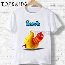Детские корейские смешные футболки с мультяшным принтом насекомых и ларвы, детские летние футболки с круглым вырезом для мальчиков и девочек, 2019 2024 - купить недорого
