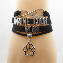 Infinity Love Maine Coon Cat Mom Bracelet Pet Charm Women And Men Bangles 2024 - buy cheap