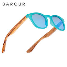 BARCUR-gafas de sol polarizadas de madera para niños, estilo redondo, antirreflectantes, UV400 2024 - compra barato