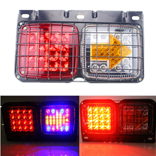 Luzes de led para carro e caminhão, 2 peças, 24v, luzes traseiras de ferro, coloridas, universal, 153 2024 - compre barato