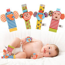 Cartoon Baby Toys 0-12 Months Soft Animal Baby Rattles Infant Newborn Plush Sock Baby Toy Wrist Strap Baby Foot Socks 2024 - buy cheap