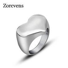 KOtik 316L Stainless Steel High Polished Heart Ring for Women 2024 - buy cheap