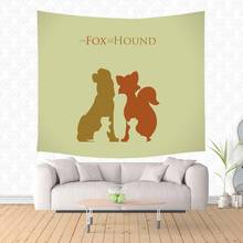 The Fox and the Hound Wall Hanging Tapestry Custom Beach Towel Picnic Blanket Home Decor Bedspread Wall Cloth Decorative Carpet 2024 - buy cheap