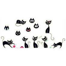 Adesivos luminosos de gato preto fofo que brilha no escuro, decoração de parede para casa de desenhos animados, papel de parede fluorescente de 21*24.5cm 2024 - compre barato