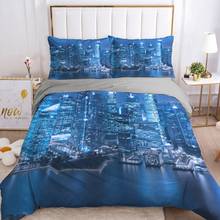 3D Duvet Cover Set Euro Double Comforter Bedding Sets Blanket/quilt Cover 2-3pcs/set Bed Set City night Bed Linings 2024 - buy cheap