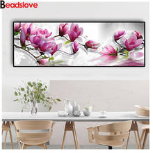 Grande diy 5d pintura diamante roxo florescendo árvores flor ponto cruz 3d diamante bordado broca cheia resina mosaico decoração 2024 - compre barato