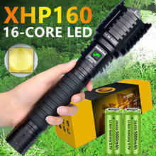Linterna potente XHP160 de 10000MAH, luz de 16 núcleos, Linterna de mano de autodefensa, linterna táctica de caza para Camping 2024 - compra barato
