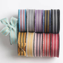 Fringed Edge Grosgrain Ribbons Polyester Woven Jacquard Grid Pattern Ribbon Suppliers Gift Wrap Hat Decoration Hair bow Crafts 2024 - buy cheap