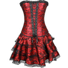 Corpetes bustiers mulheres sexy underbust espartilho cinto floral renda espartilho vestido estilo gótico cintura trainer corzzet steampunk bustiers 2024 - compre barato